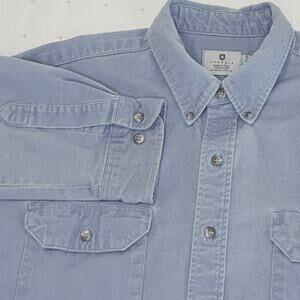 Tyndale FR Shirt Men's XL | Blue | Long Sleeve Button Down Workwear | EUC